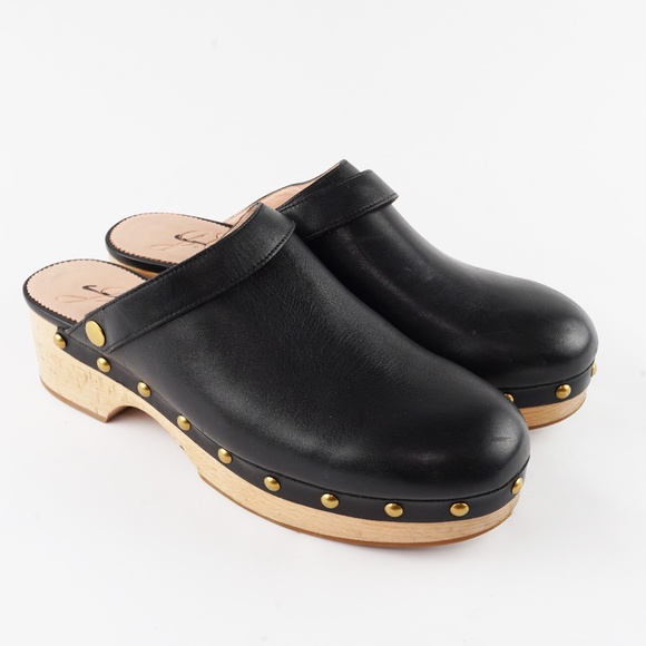 J. Crew Shoes - J.CREW Size 10 Convertible Leather Clogs in Black Leather